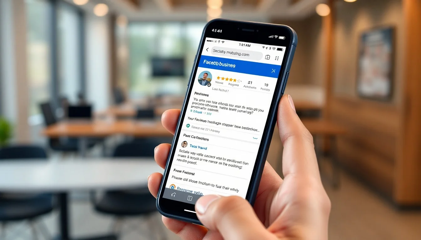 Business owner managing Facebook reviews and recommendations through Meta Business Suite dashboard with response templates and customer feedback