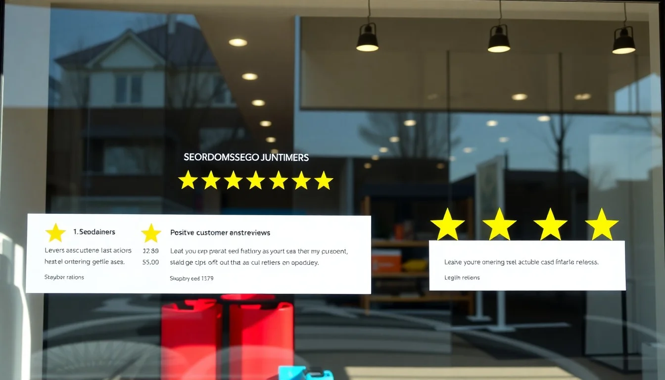 Business owner analyzing Google reviews impact on local search rankings with rising visibility graph